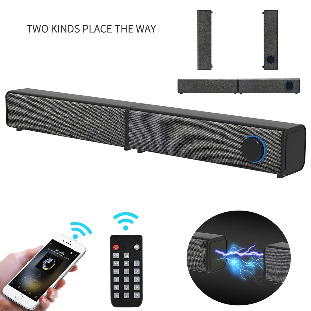 

TV Soundbar Wireless Column Subwoofer Bluetooth Speaker Powerful 3D Music Sound Systems Home Theater Aux 3.5mm Rca TF For TV PC