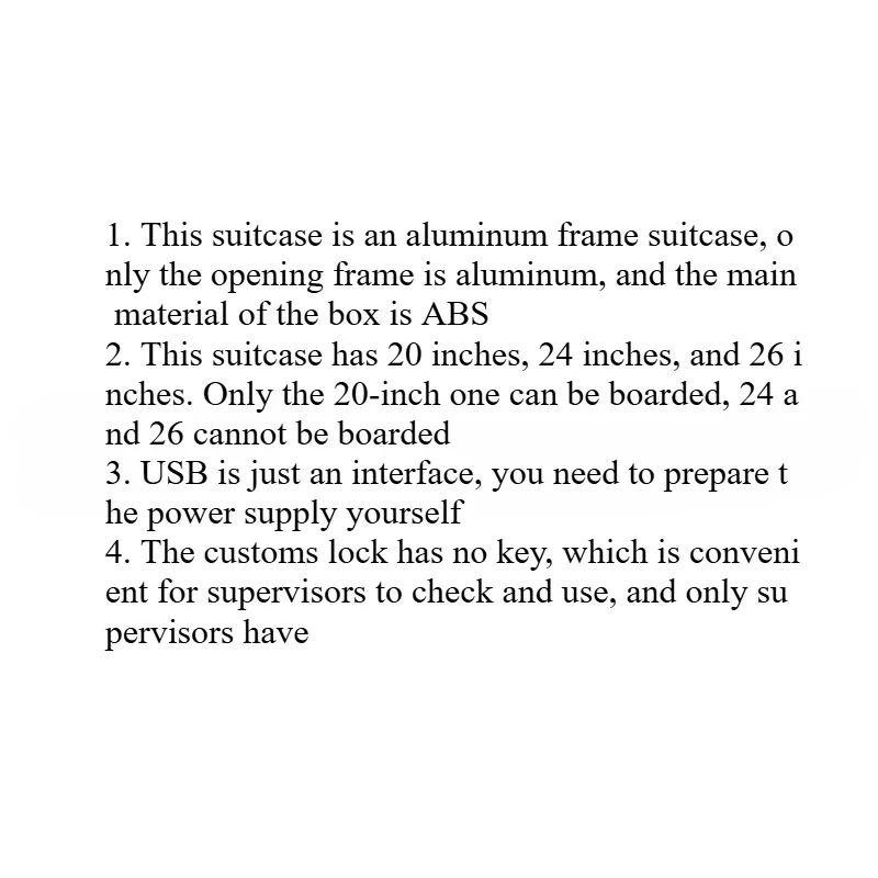 Ön Açılış Büyük Kapasiteli Haddeleme Bagaj Çantası Alüminyum Çerçeve ABS + PC Tramvay Çantası Bavul USB Şarj Yatılı Çanta