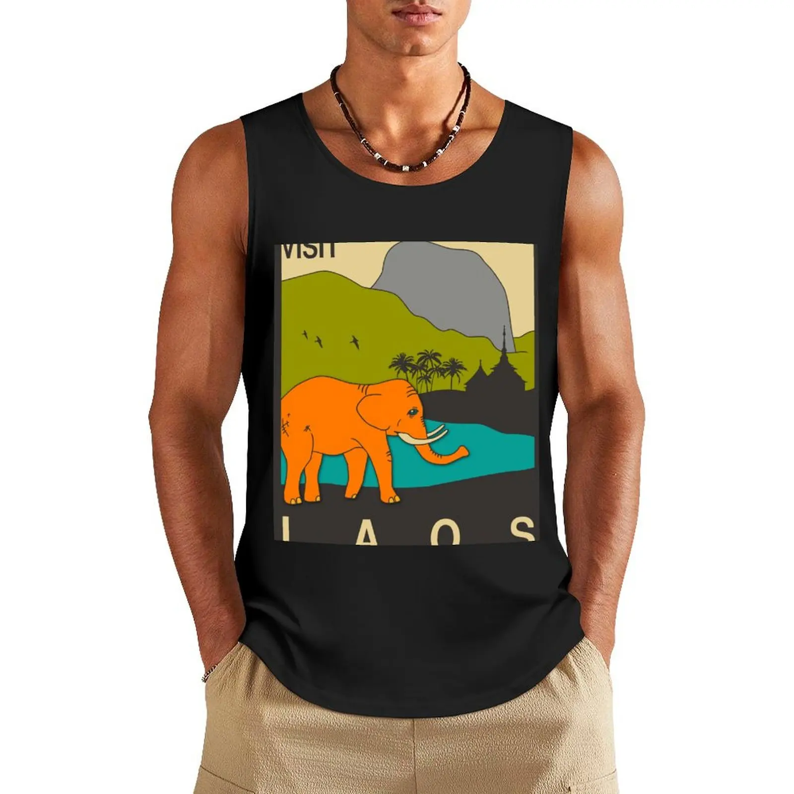 

Laos Tank Top running shirt underwear Short sleeve