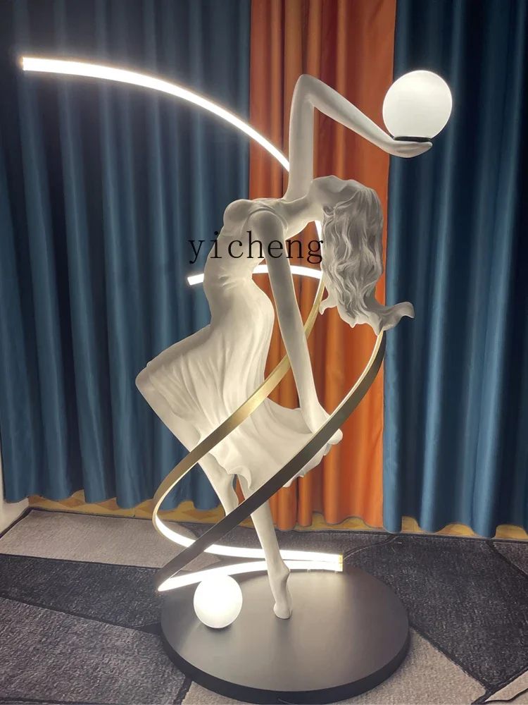 ZK Sculpture Floor Lamp Sales Office Hotel Lobby Decoration Dance Goddess Art Personality Decoration Floor Lamp