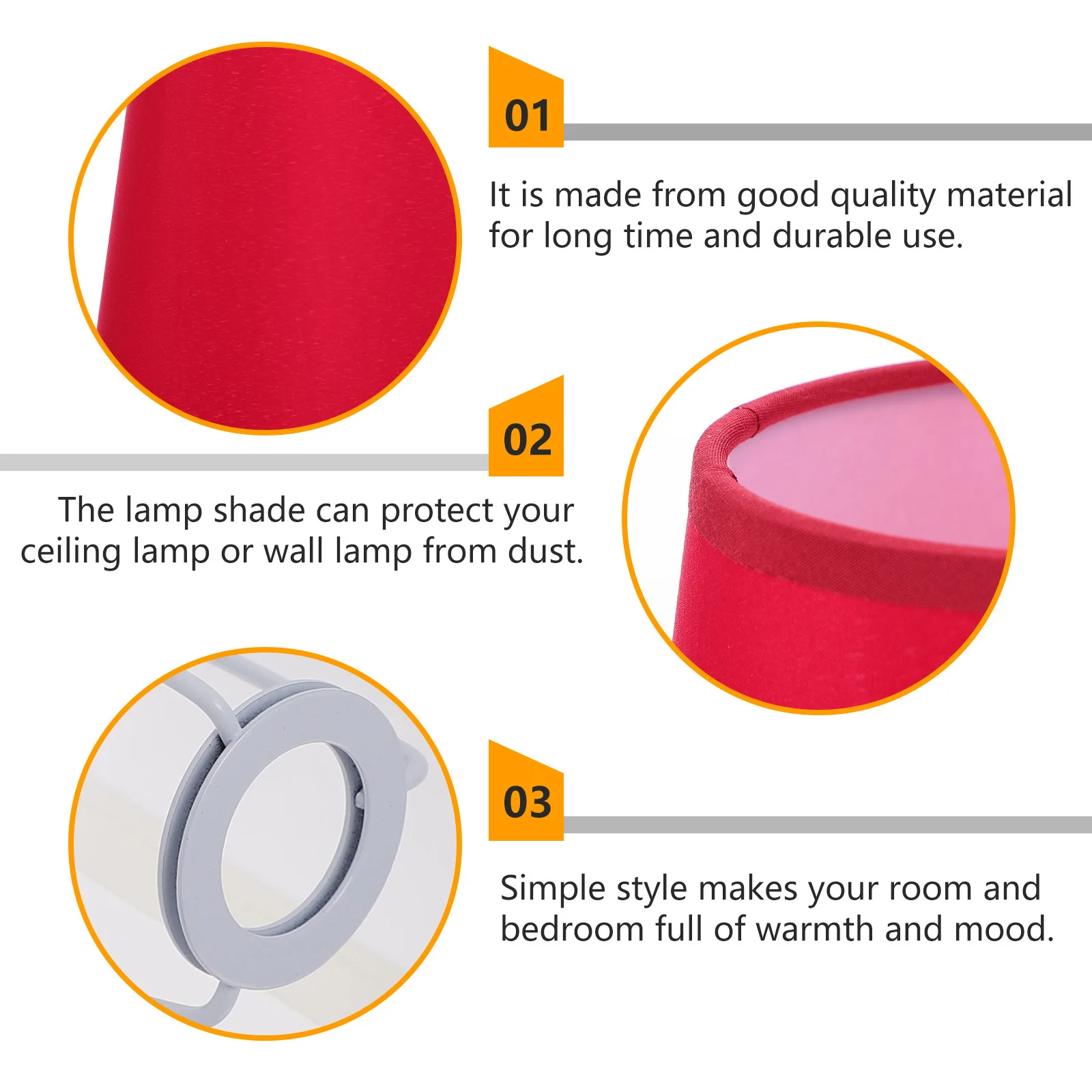 

Cloth Lamp Shade For Ceiling Wall Lamp Dust Proof Light Cover Decorative Lighting Effect Lampshade Cloth Light Shade