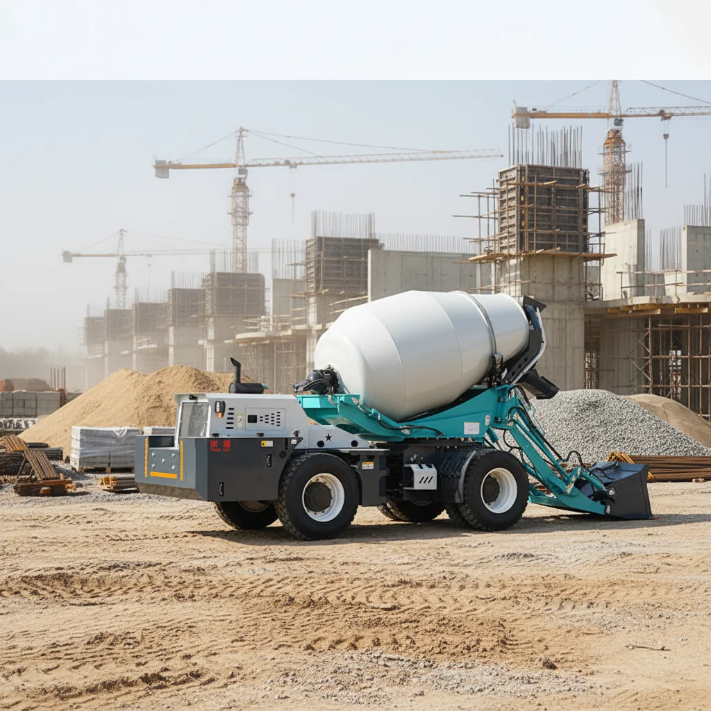 Customized Energy Saving Self Loading Concrete Mixer Truck For Road And Bridge Construction