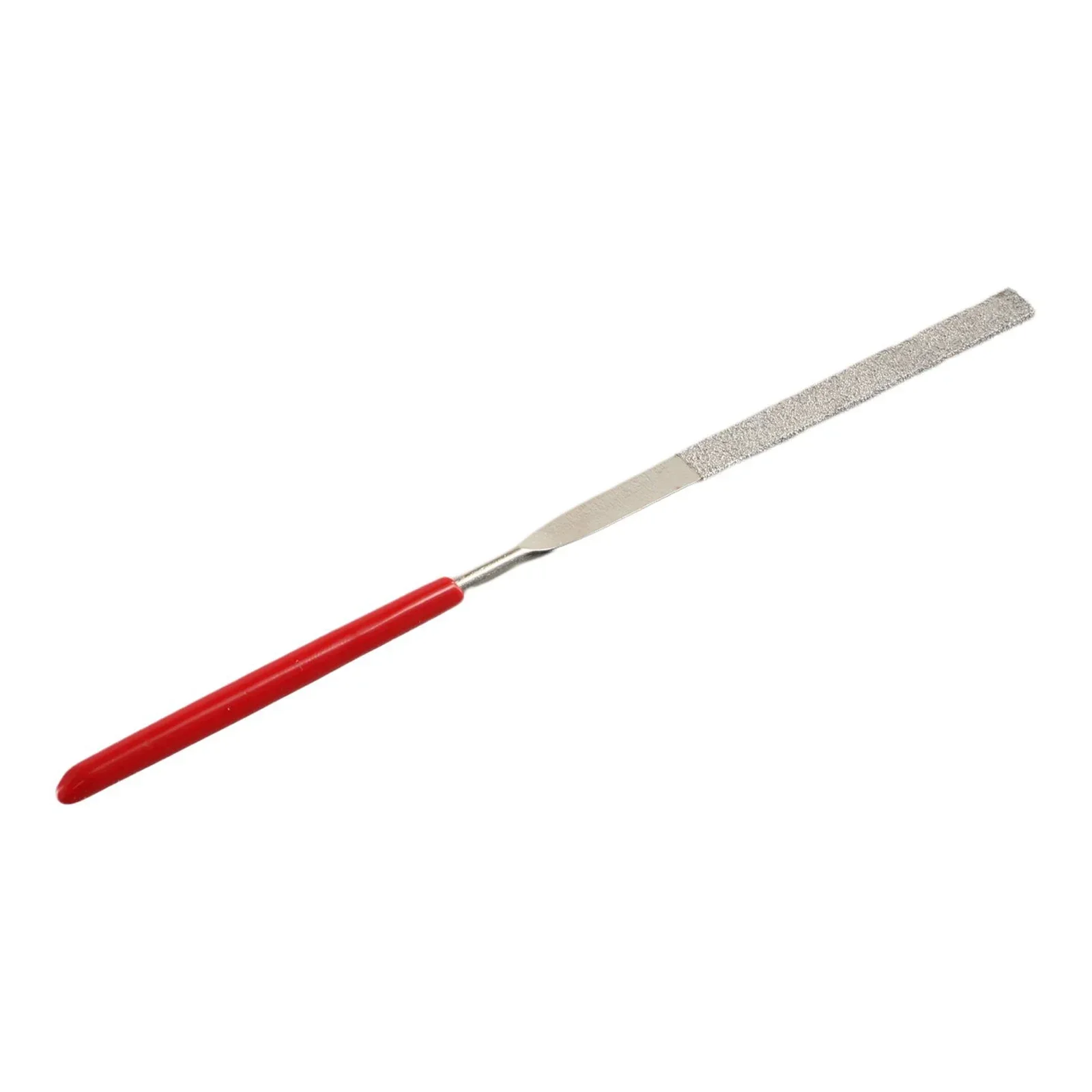 

Home Mini Needle Files 3*140mm 10 Pcs/Set Electroplated Diamond Flat Red+Silver High Quality Long Service Life