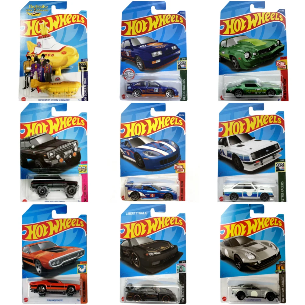 Hot Wheels 2022 2023 BMW Pontiac Volkswagen Batmobile Volvo Camaro Lotus Jeep Dodge Toyota Chevy Plymouth Corvette Toy Car Model