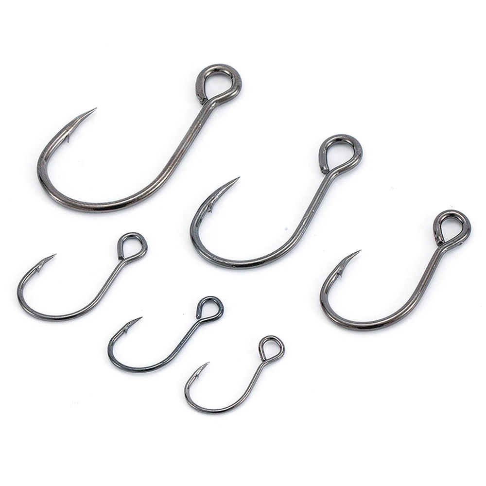 HYBOLAN 10pc Fishing Single hook Crank big eye fishhook for Minnow Crankbiat Stickbait Wobblers Lure hard Bait Accessories pesca