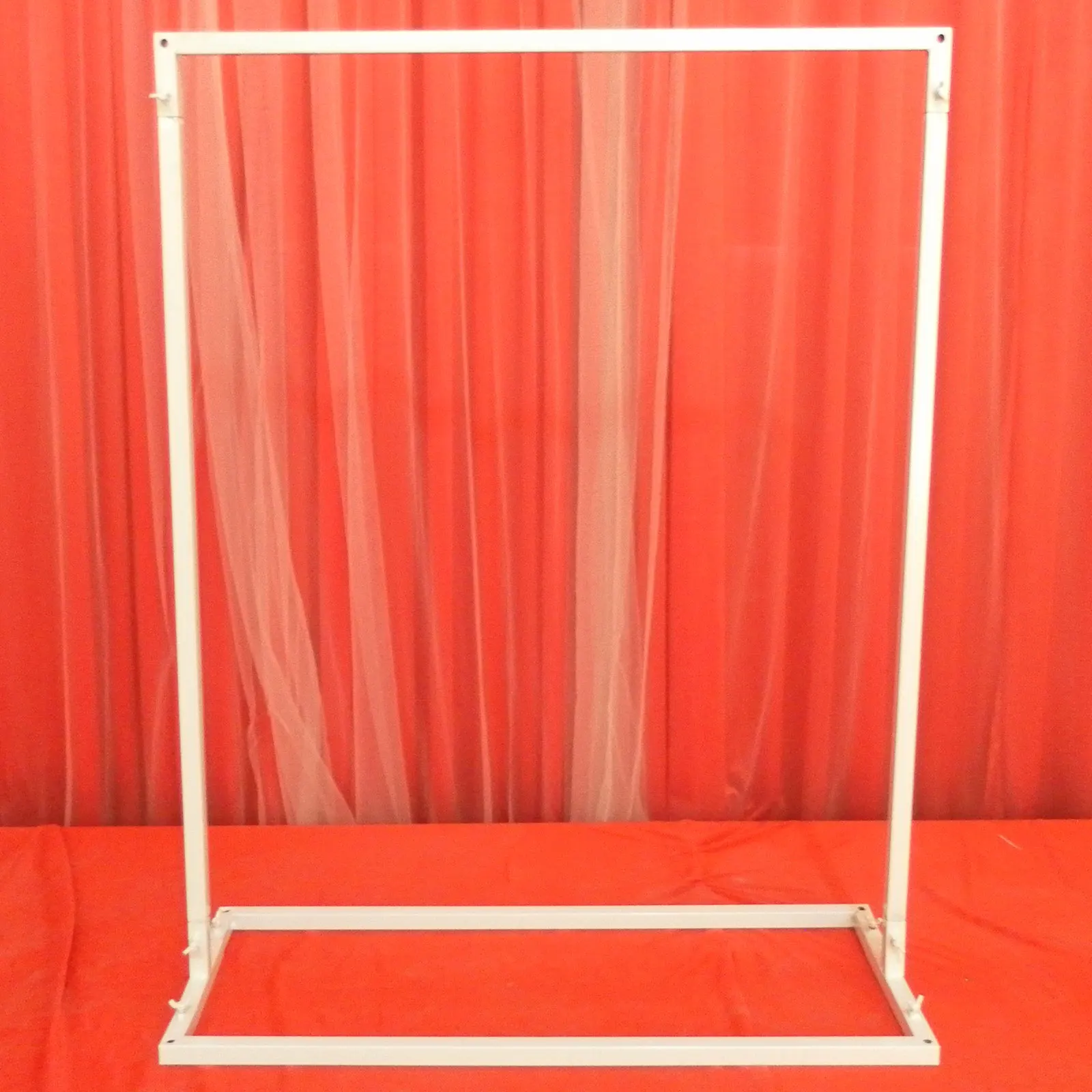 

Wedding Arch with Iron Frame, 1m Height, White Color, Rectangular Base, Perfect for Wedding and Proposal Events
