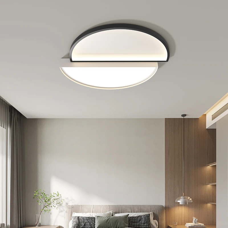 Luz de techo de diseño moderno para dormitorio, lámpara Led cuadrada para sala de estar, estudio, arte de hierro simple, accesorios de iluminación interior para el hogar