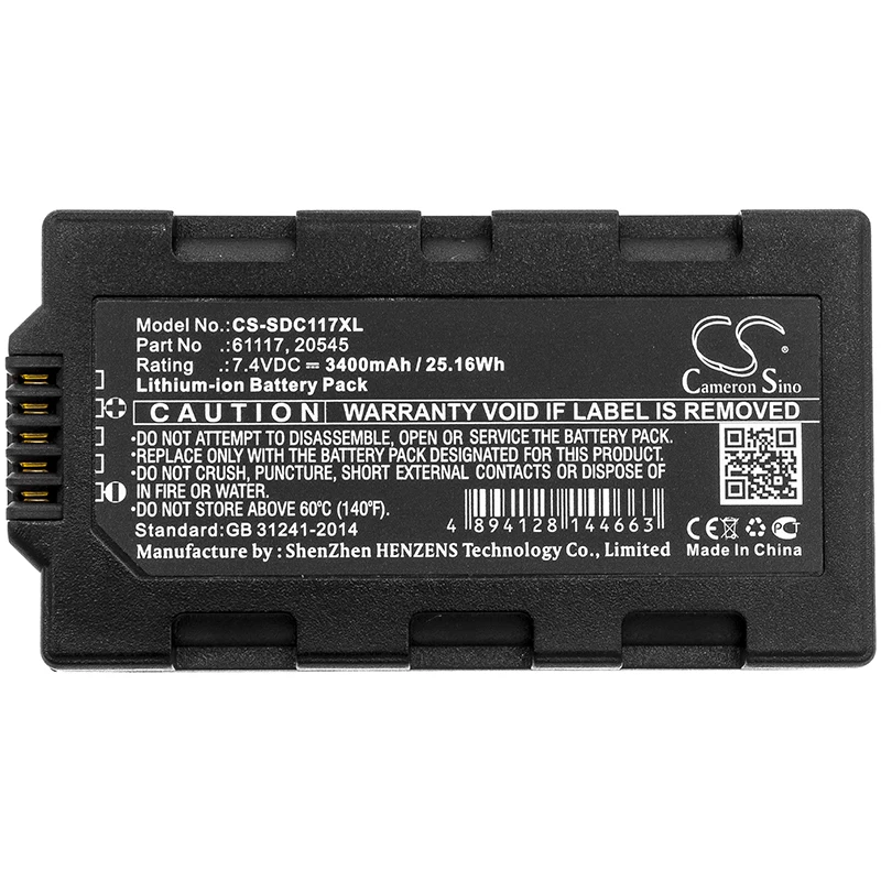 

Сменная батарея CS для Sokkia Juniper Mesa Field, Topcon Tesla, PN:61117, 20545, 3400 мАч / 25,16 Вт·ч