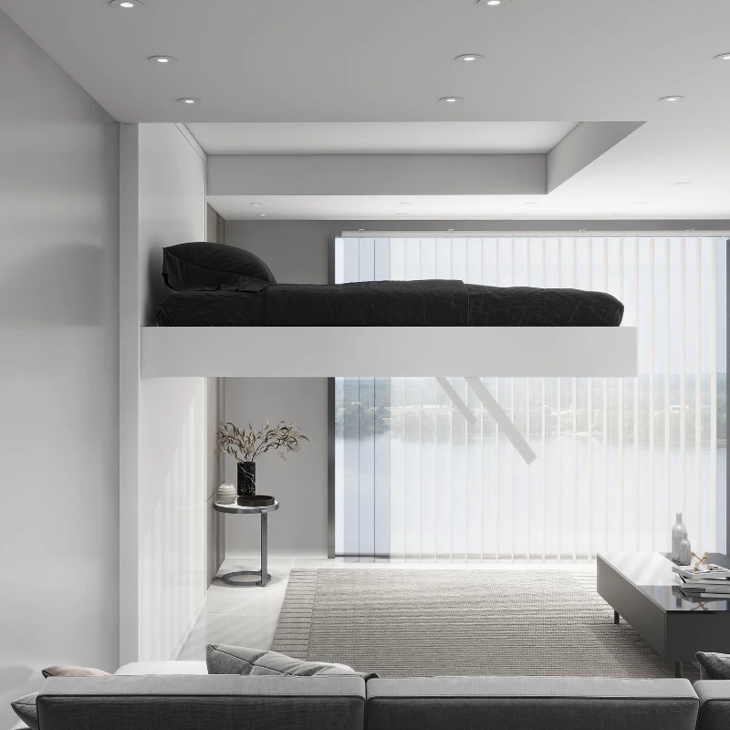 

Invisible Ceiling Lift Bed Electric Bed Folding Multifunctional Folding Invisible Murphy Bed Upgraded Invisible