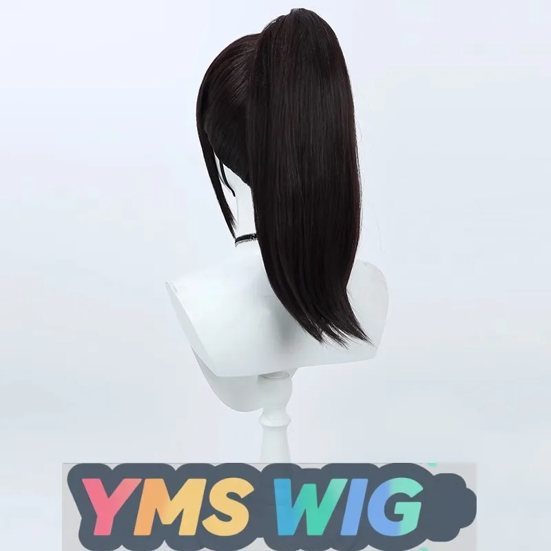 [YMS WIG] Attacco sulla parrucca gigante Sasha Cos Sasha Braus coda di cavallo alta marrone scuro