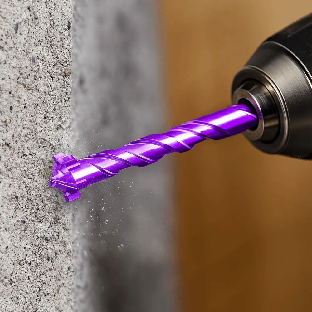 

High Hardness Multifunctional Tool Set Rust Resistant Four-Flute Four-Edged Sawtooth Drill Bits Eccentric Design Steel Alloy