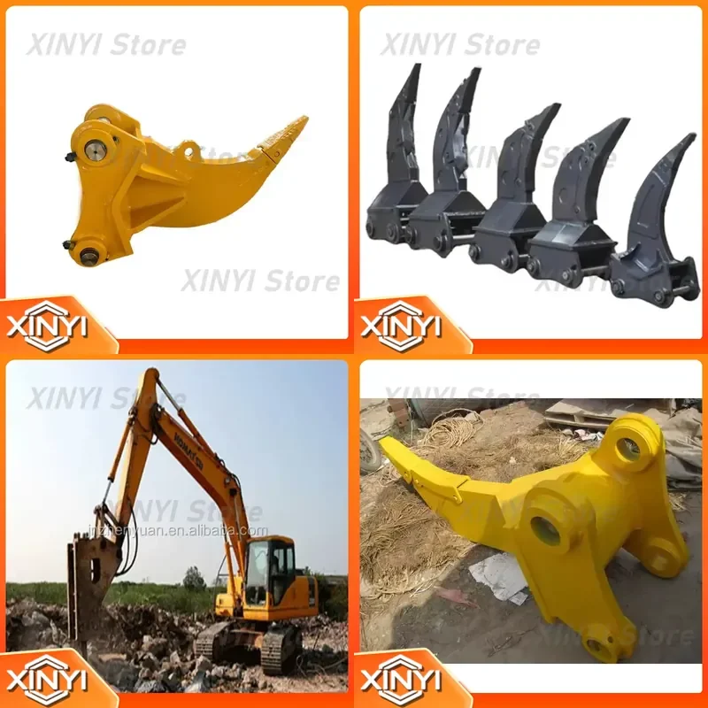 Construction machinery Excavation tools including single hook device double groove equipment Soil rock breaking hook - for