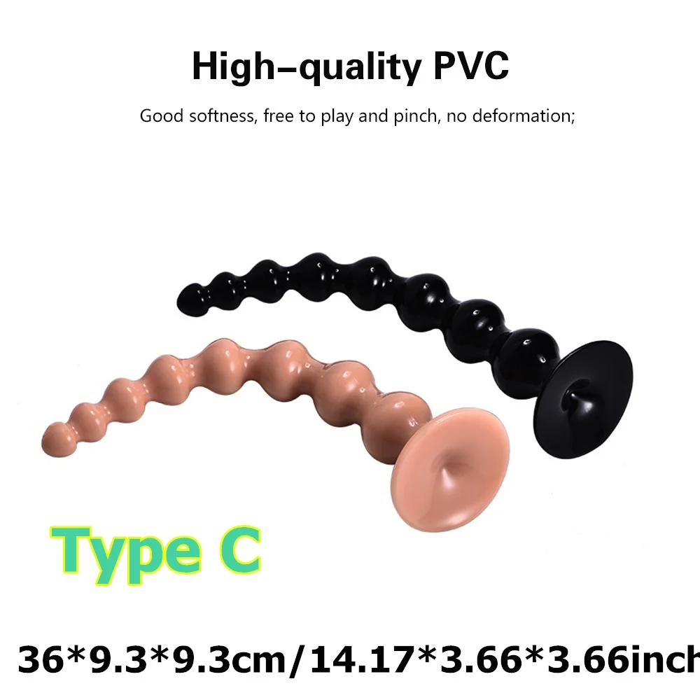 3 Sizes Super Long Pull Beads Anal Plug Powerful Suction Cup Silicone Dildo Female Masturbation Adult Sex Toys for Woman Man Gay