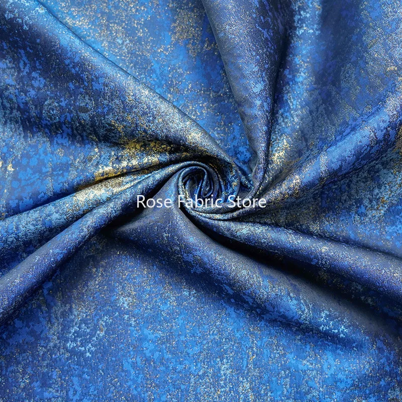 1 meter Ink Dark Blue Woven Fabric Women's Autumn Winter Coat Dress Diy Sewing Fabric 50cmx170cm