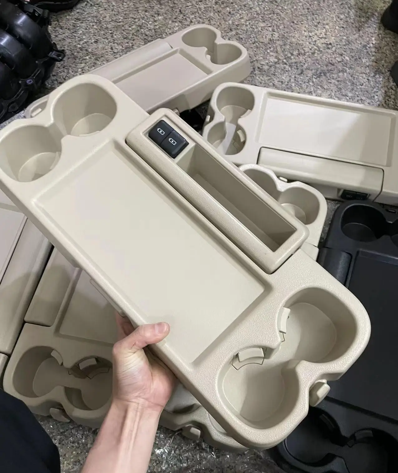 For Toyota Sienna 2021-2025 Middle Row Small Table Decorative Frame Retrofitting Cup Holder Cover Accessories Genuine Parts
