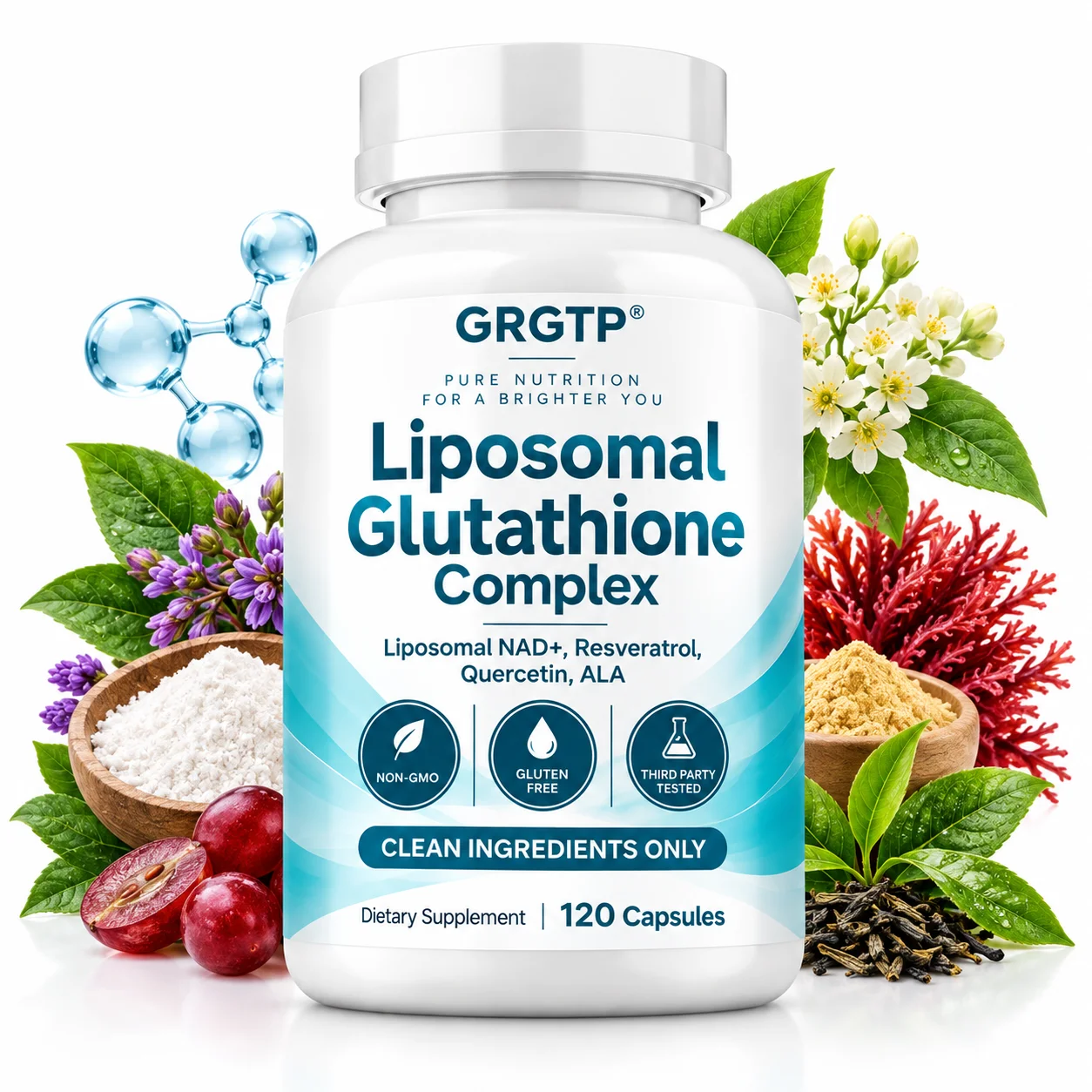 Liposomal Glutathione Complex - Antioxidant, Radiant Skin, Support Cell Repair and Health, Metabolism, Improves Immunity