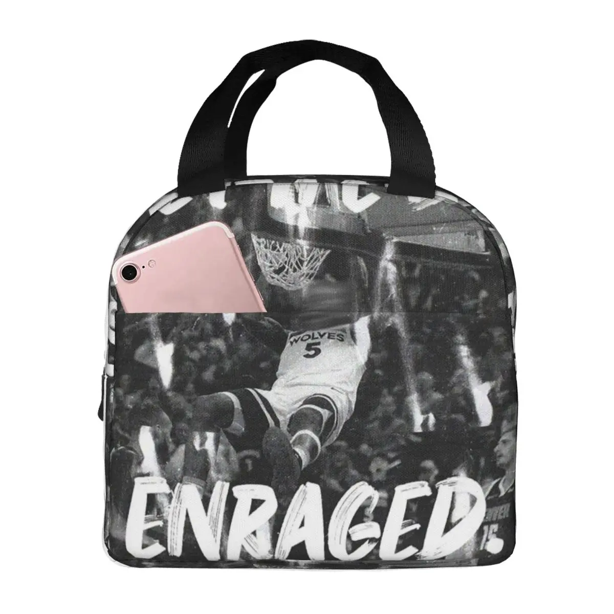 

Anthony Edwards Insulated Lunch Bag for Kids School Cooler Thermal Food Box Tote Leakproof Lunch Boxes Container