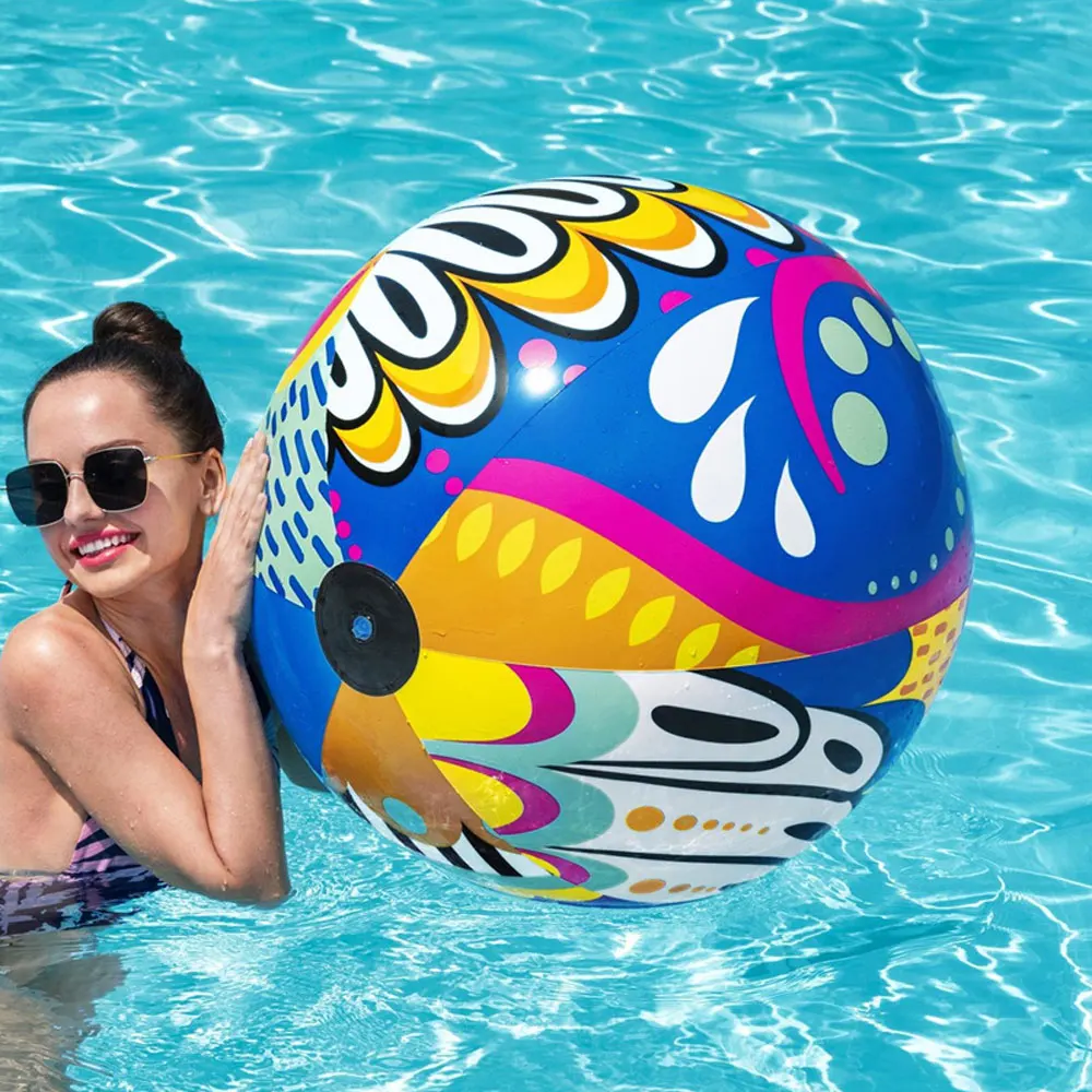 

91cm Mexican Style Beach Ball Inflatable Swimming Ball Toys Play Water Summer Swimming Toys E77