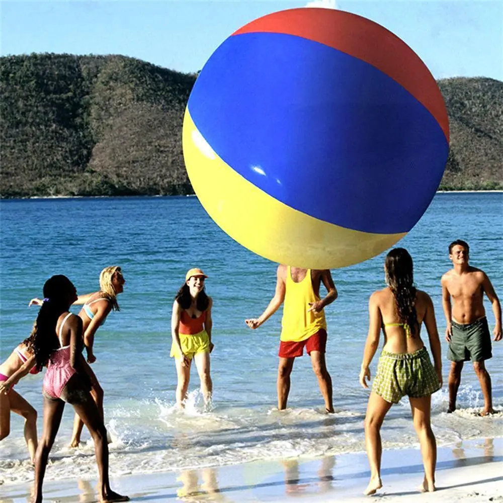 100/150cm Giant Inflatable Beach Ball Summer Outdoor Pool Ball Bath Inflatable Toy Children Toy Ball Water Beach Swimming