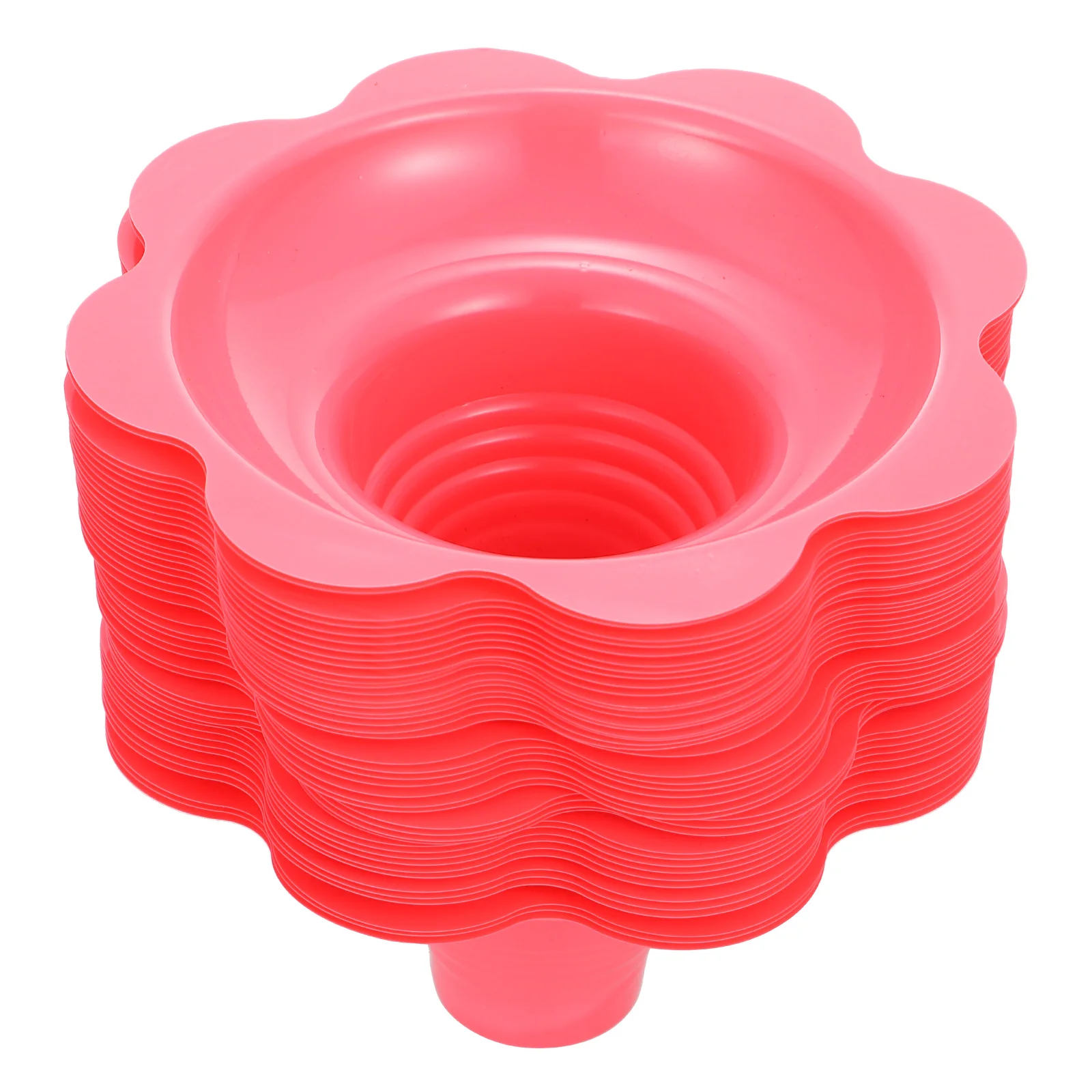 

100pcs Ice Cream Cup Plastic Shaved Snow Shot Glasses Disposable Cone Dessert Container Kitchen Barware