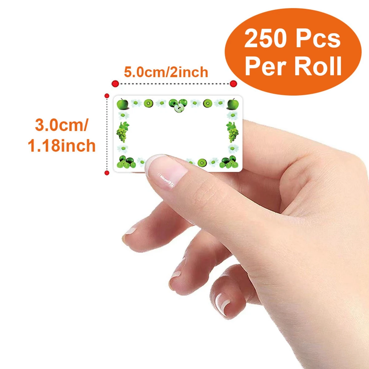 250Pcs Rectangle Canning Labels for Food Containers Jars Kitchen Restaurant Storage Organization,Can write,1.2" x 2"