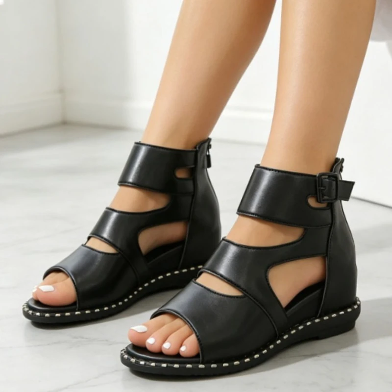 

Women New Sandals Wedges Shoes Fashion Sport Sneakers New Zipper Flip Flops Casual Walking Shoes Designer Mujer Slides