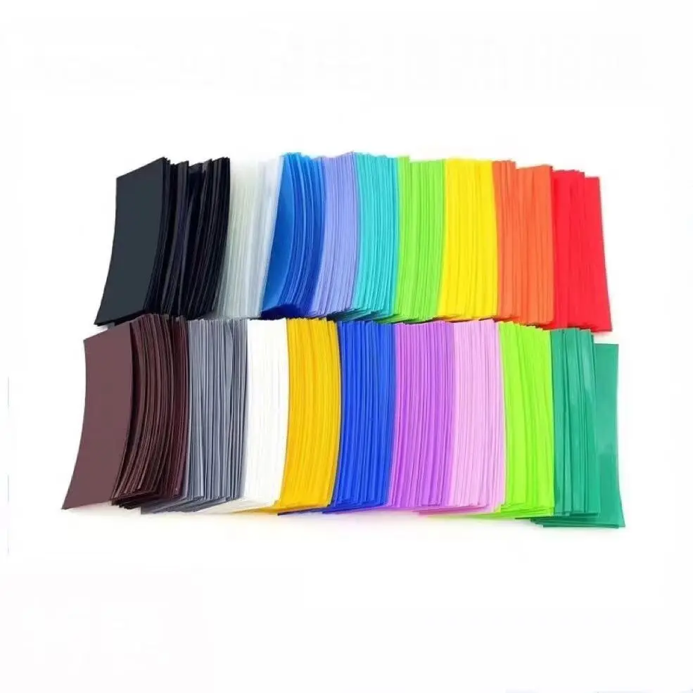 18650 PVC Heat Shrink Tube Lipo Battery Wrap Precut Insulated Film Cover Lipo Battery Sleeve Casing Multicolor Battery Skin PVC