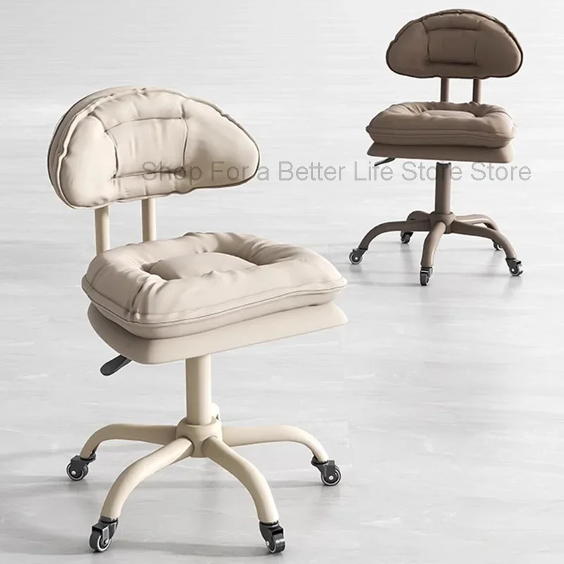 

Lounge Cutting Barber Chairs Makeup Facial Wheel Aesthetic Barber Chairs Stylist Dressing Taburete Con Ruedas Furniture WJ35XP