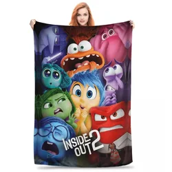 Emotions Inside Out 2 Cartoon 2024 Movie Blanket For Home Decor Graphic Print Micro Flannel Throw Blankets Gifts For Friend