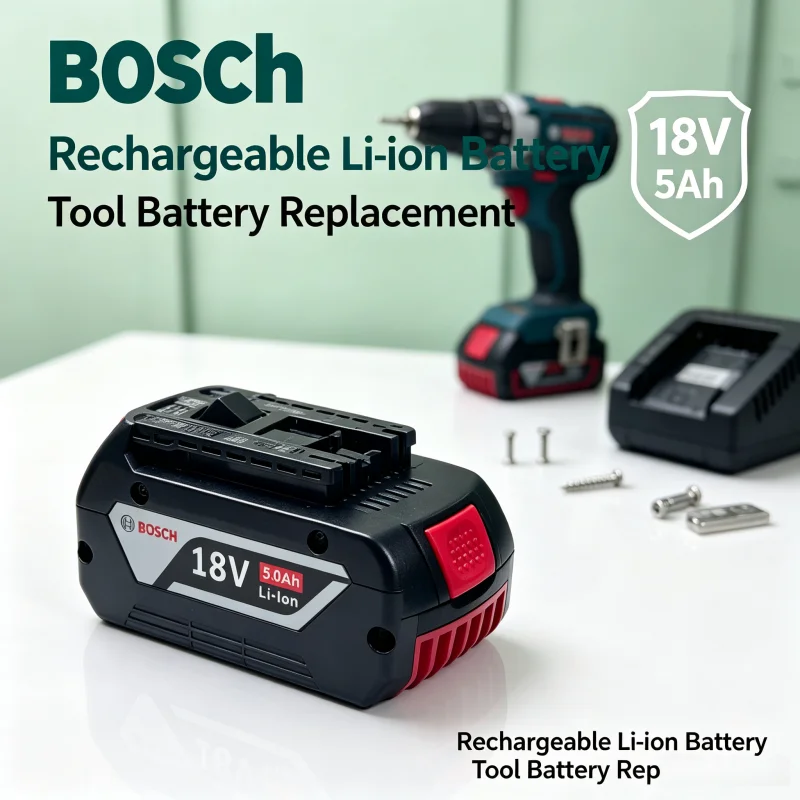Long Lasting Bosch 18V Rechargeable Lithium Battery 5.0Ah 6.0Ah BAT609 BAT618 for Workshop Cordless Power Equipment