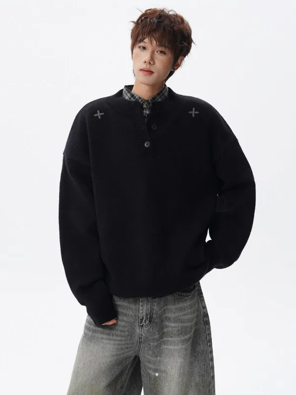 

Вязаный свитер Cleanfit свободного кроя с воротником Хенли в стиле Old Money, женский, уютный, зимний, теплый, с длинными рукавами, для ношения под одеждой