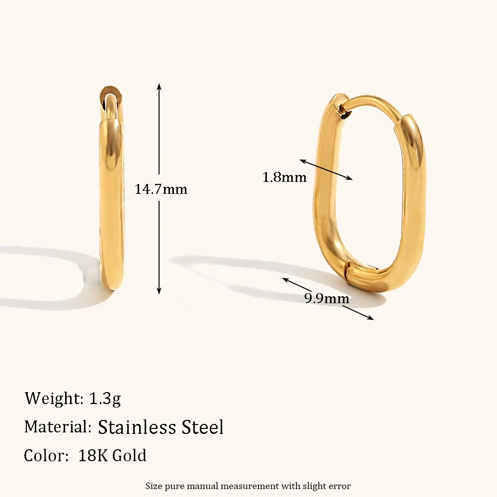 La. Muses Simple Fashion Stainless Steel Hoop Earrings For Women 2024 Unique Luxury Jewelry And Accessories