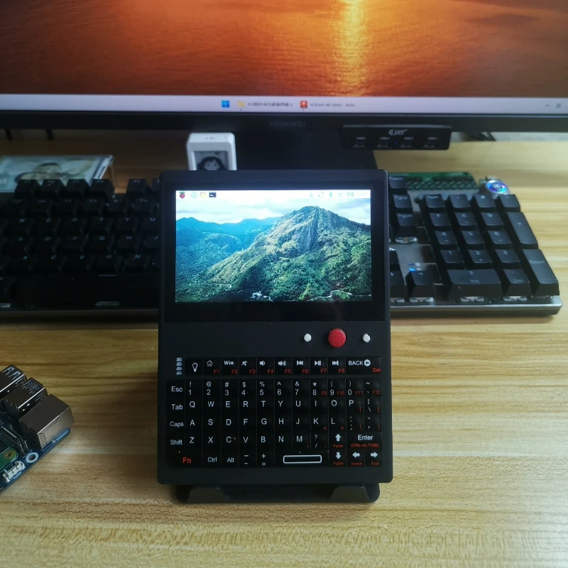 Raspberry Pi 5 Little Red Dot PDA Custom Computer Bluetooth 4.3-inch DSI Touch Screen Linux System HDMI Video Interface Mini PC