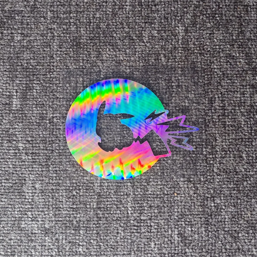 

Car Stickers Pokemon Pikachu Anime Cute Holographic Reflective Decals For Fuel Tank Cap Window Motorcycles Trunk Laptop