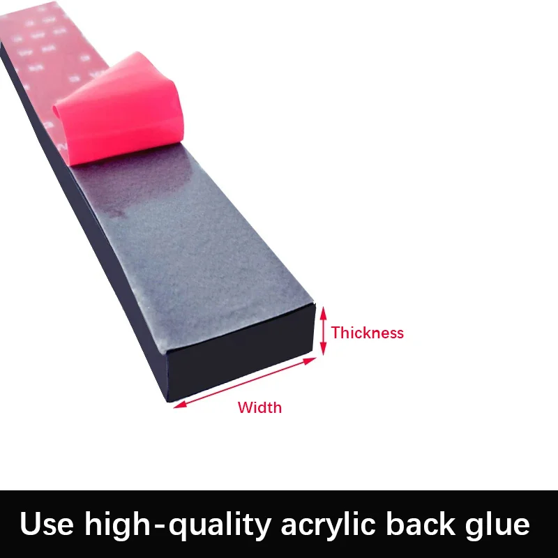 1m Self-Adhesive Square Solid Flat Rubber Strip Shock-Absorbing Vibration-Damping Non-Slip Door Gap Seal for Home Safety