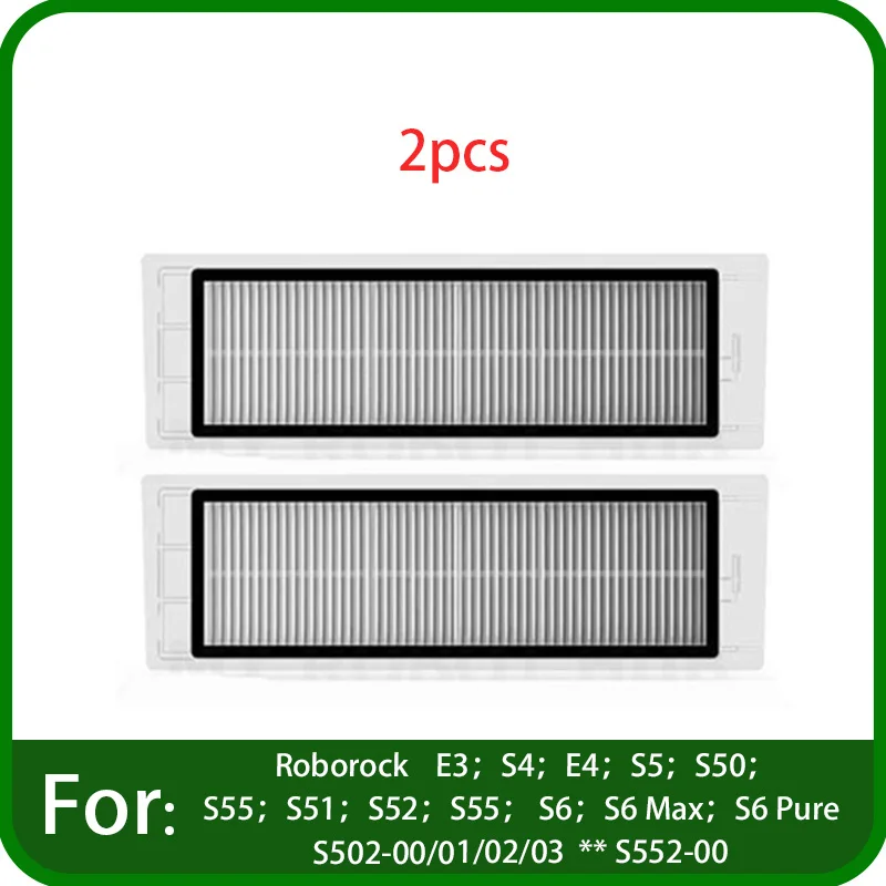 HEPA Filter For Roborock E3,S4,E4,S5,S50,S55,S51,S52,S55, S502-00/01/02/03** S552-00,S6,S6Max,S6Pure Robot Vacuum Cleaner