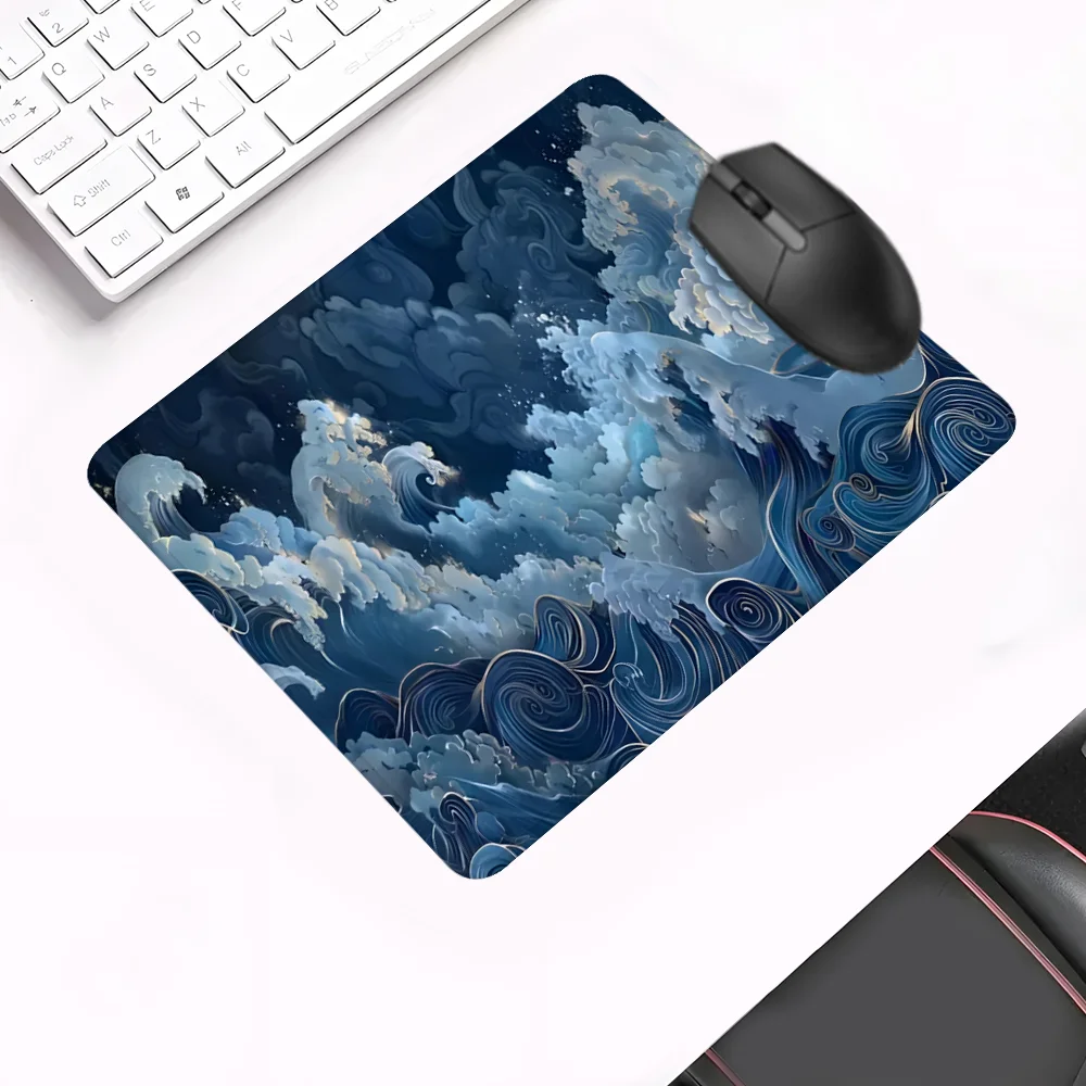 لطيف مكتب حصيرة الأزرق سحابة الحرفي ماوس الوسادة المطاط ماوس منصات أنيمي ماوس لطيف مكتب الملحقات ملحقات الكمبيوتر المحمول #3