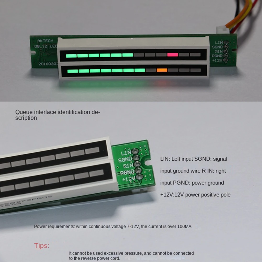 Dual Channel 12 Bit LED Audio Spectrum Level Indicator Adjustable Light Speed VU Meter DIY Electronic Kit for Audio Projects