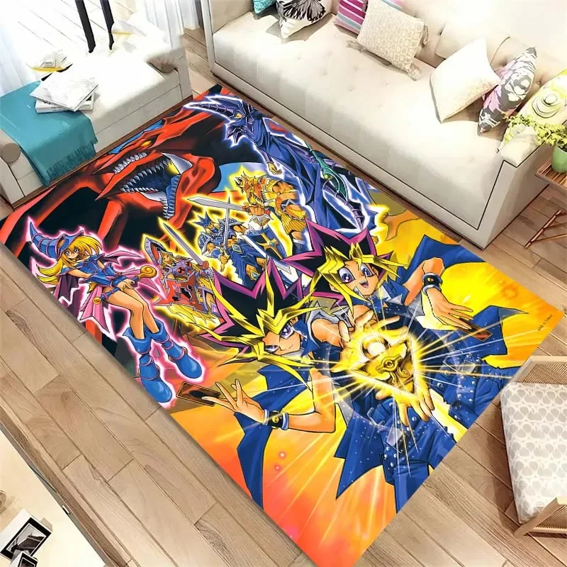 3D Anime Yu Gi Oh Card Yugioh Blue Eyes White Dragon Carpet Cartoon Floor Mat Living Room Bedroom Area Carpets Rug Family Gift