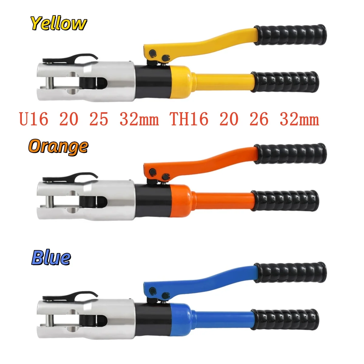 Ferramenta de friso de tubulação hidráulica, alicate de tubulação manual 10t, crimpador de tubulação 8 matrizes 16mm-32mm tipo u e tipo th com caixa para friso