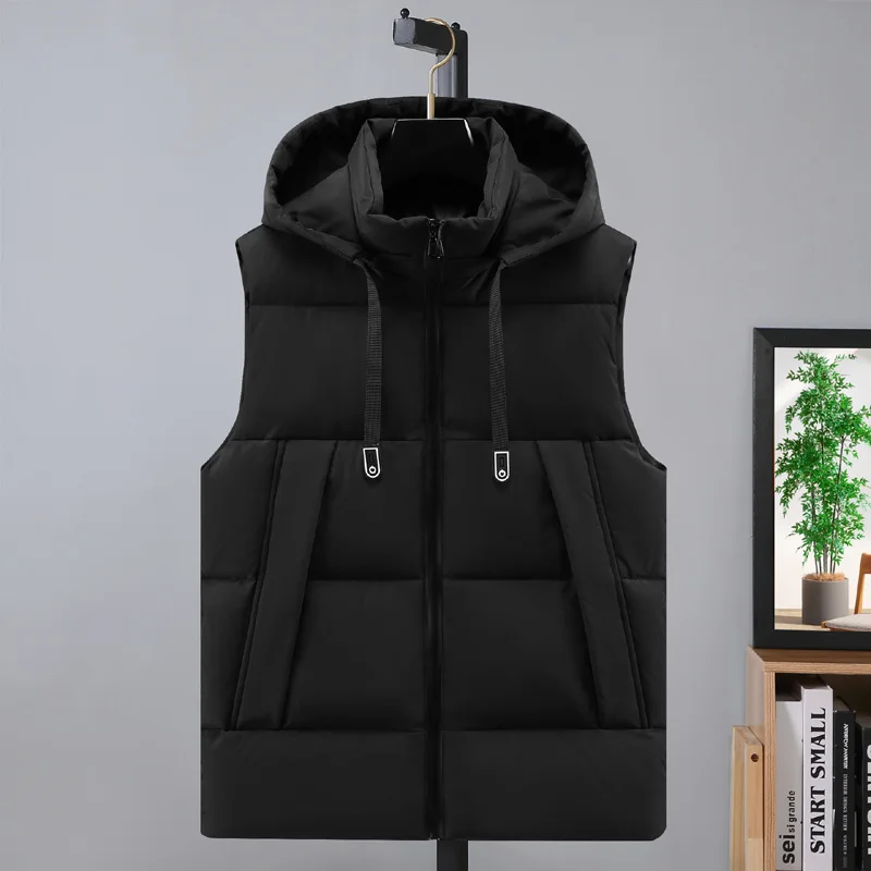 Plus size waistcoat winter colour oversize thickened shoulders man vest jacket man 6XL 7XL 8XL