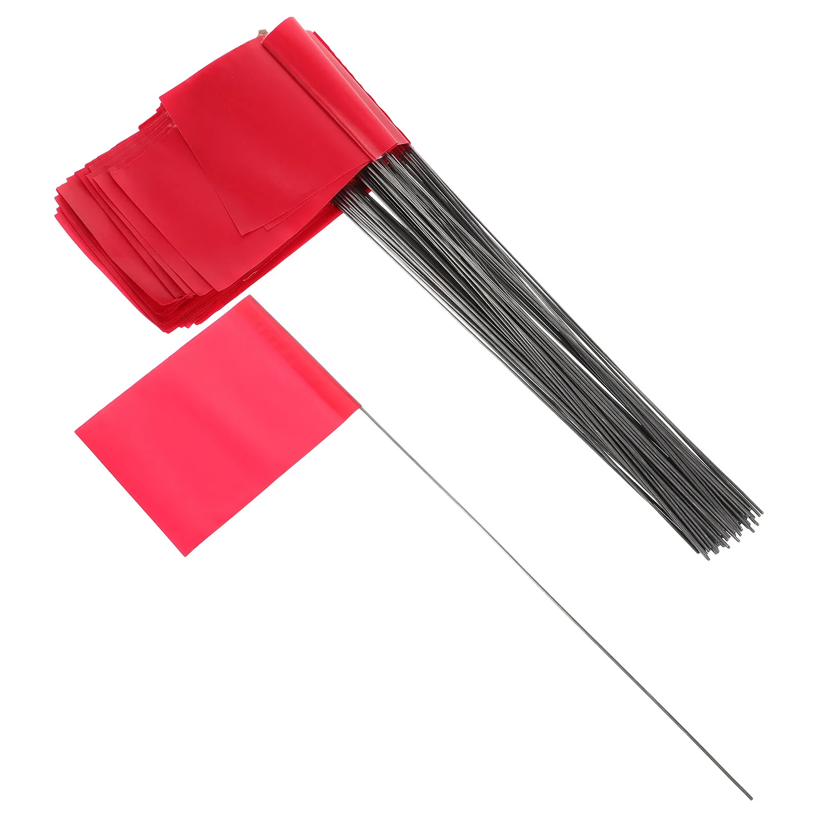 100Pcs Sturdy PVC Garden Marking Flags Vibrant Lawn Marker Flags for Yard Sprinkler Location Plant Id Dog Training Sewer