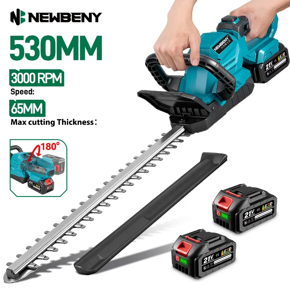 Nouvelle tondeuse à haies électrique NewBeny, efficace, sans fil, rechargeable, outils de jardinage pour la taille des arbustes, compatible avec la batterie Makita.