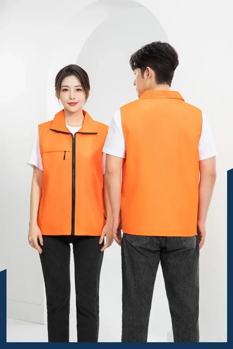 Summer Mesh Vest lightweight  Breathable Printed LOGO Summer camp Company uniform Cycling construction Volunteer Workwear Vest
