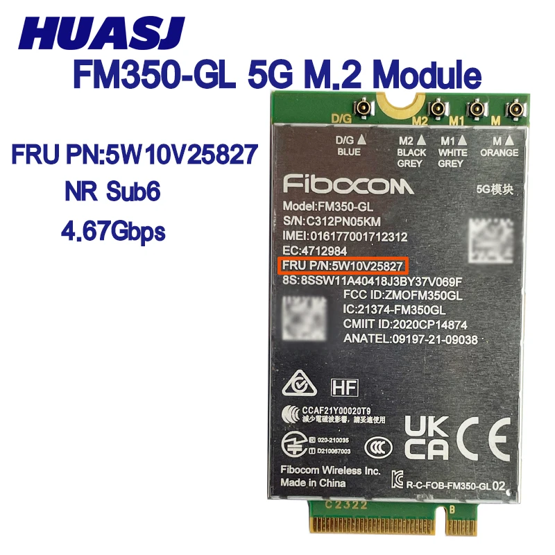 FM350-GL 5G NR M.2 Sub6 4*4 MIMO FRU 5W10V25832 ThinkPad P1 Gen5 T14s Gen3 X13 Gen3 X1 카본…