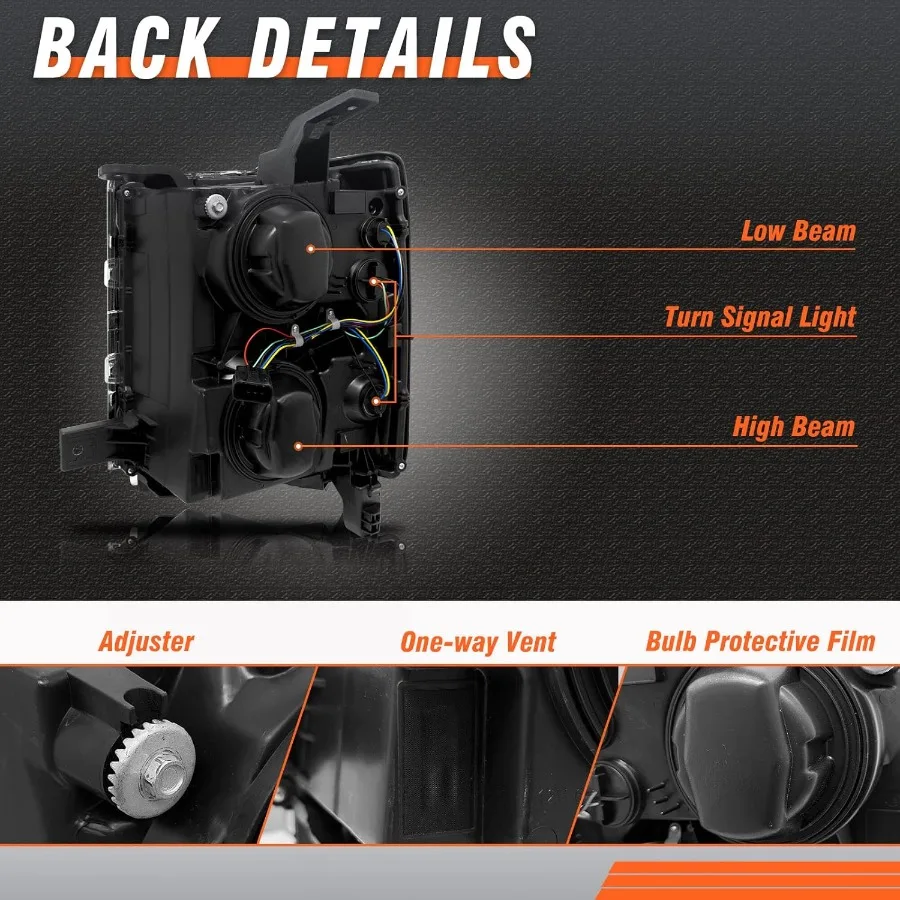 ل 20142015 تشيفي سيلفرادو 1500 لاقط المصابيح الأمامية الجمعية مصنع الهالوجين OE نمط كروم الإسكان استبدال سائق و Pas