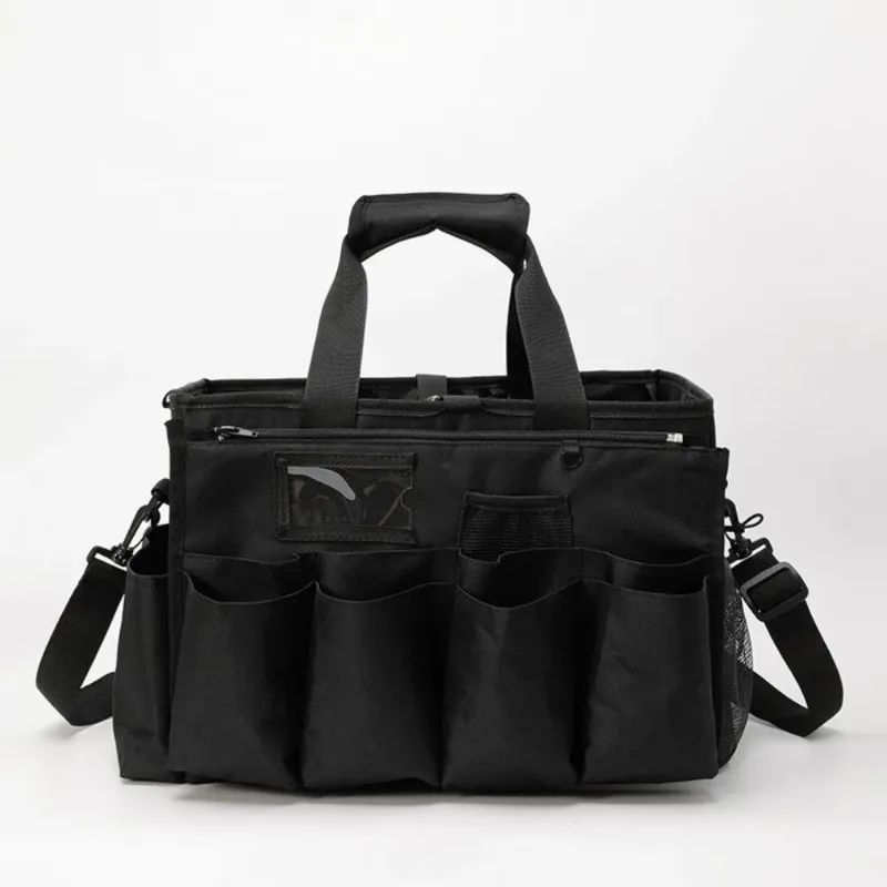 Adjustable Shoulder Straps Cleaning Tools Storage Bag Oxford Fabric Wear-Resistant Electrician Tool Pouch Multipocket Wide Mouth