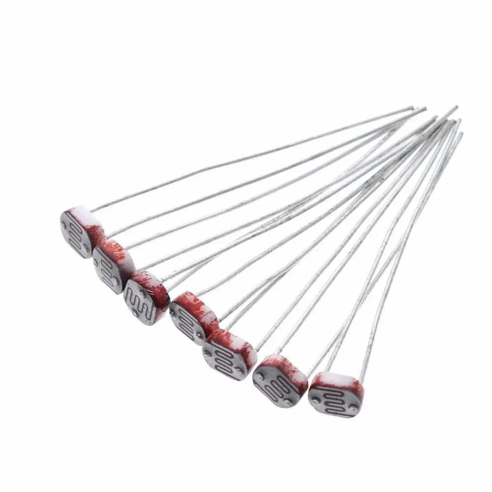 100pcs 5MM photoresistor 5528 5516 5537 5539 Photoelectric switch element photoelectric detection element