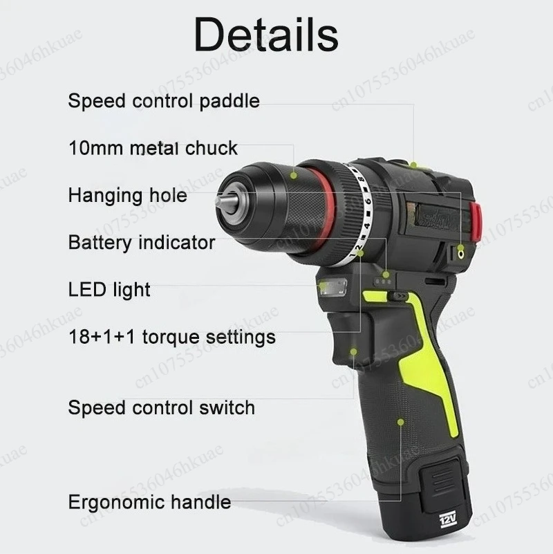 Smart Impact Drill with Multiple Functions, Compact Electric Tool for Wall Punching & Home Repair