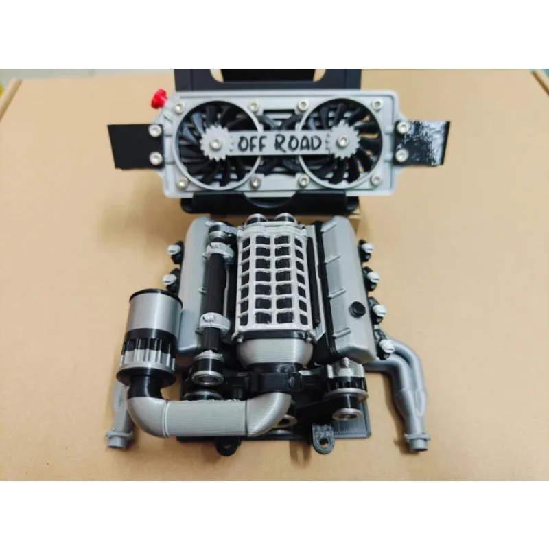 3D Printed Engine & Fan Kit for 1/10 VP H10 Optic,Multi-Color Option,Also fits 1/8 1/10 Tube Frame Chassis,RC Car Modified parts
